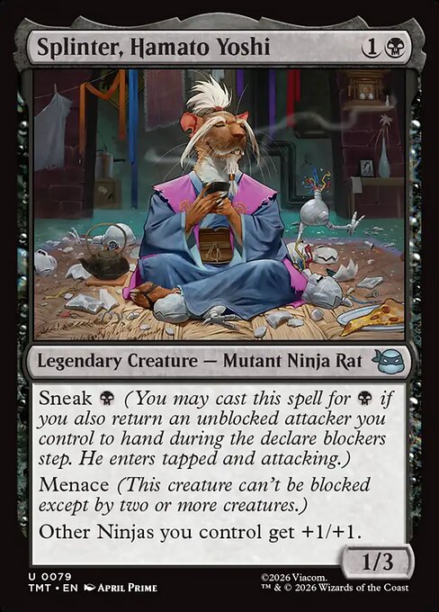 Splinter, Hamato Yoshi - Teenage Mutant Ninja Turtles Magic card