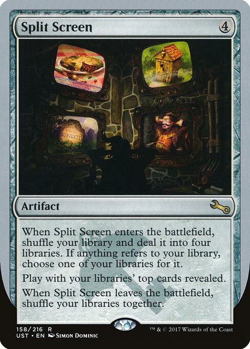 Split Screen - Unstable (#158) - Illustrated by Simon Dominic - Magic: The Gathering Card