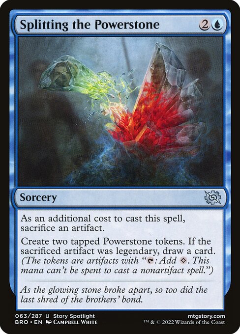 Splitting the Powerstone - The Brothers' War Magic card