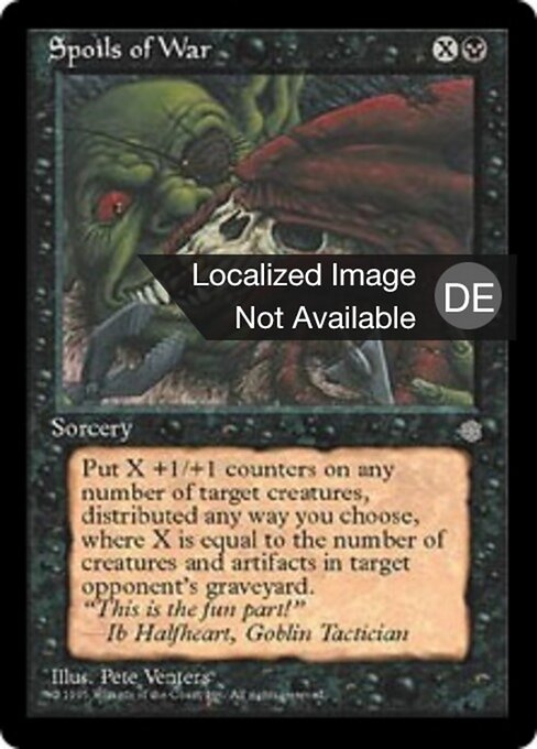 Bottino di Guerra (Spoils of War) - Ice Age (#164) - Illustrated by Pete Venters - Magic: The Gathering Card