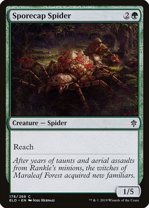 Araignée sporophore (Sporecap Spider) - Throne of Eldraine (#176) - Illustrated by Josu Hernaiz - Magic: The Gathering Card
