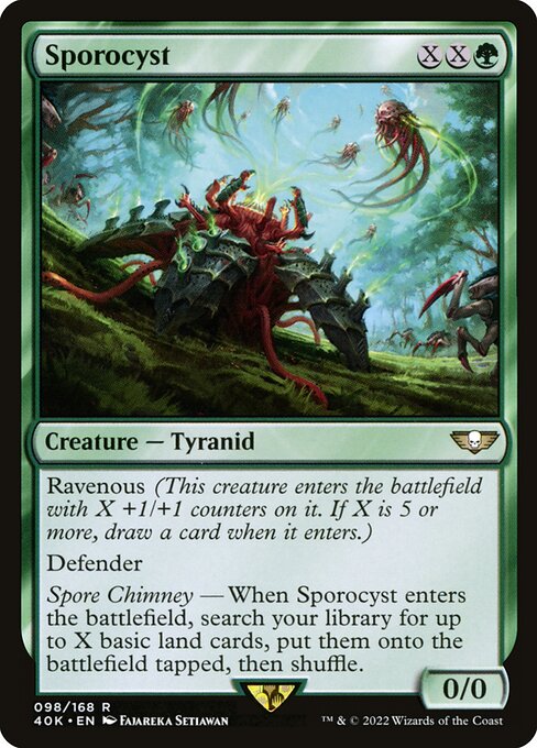 Sporocyst - Warhammer 40,000 Commander (#98) - Illustrated by Fajareka Setiawan - Magic: The Gathering Card