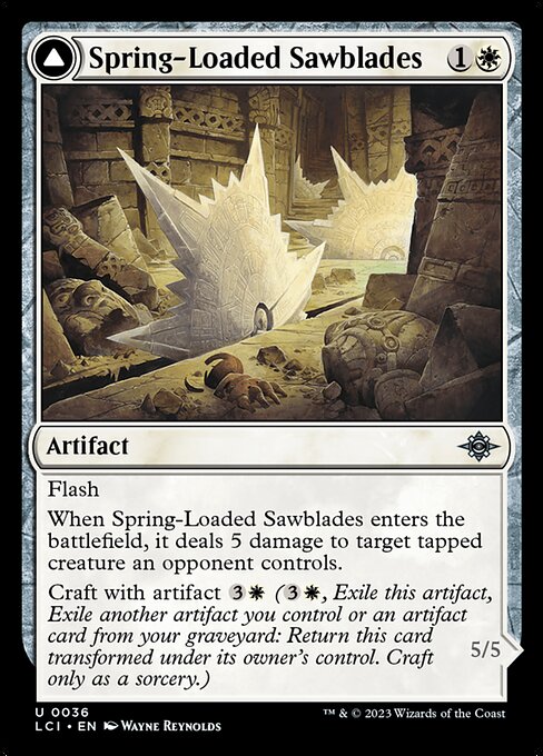 Spring-Loaded Sawblades // Bladewheel Chariot - The Lost Caverns of Ixalan Magic card