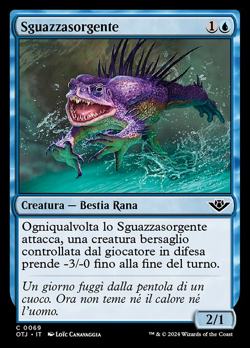 Quellen-Planscher (Spring Splasher) - Outlaws of Thunder Junction (#69) - Illustrated by Loïc Canavaggia - Magic: The Gathering Card