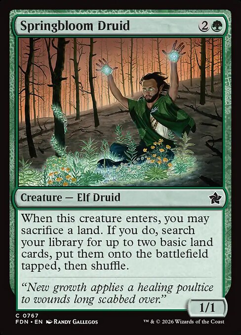 Springbloom Druid - Foundations Magic card