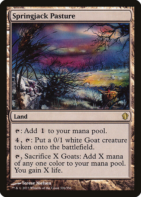 Springjack Pasture - Commander 2013 Magic card