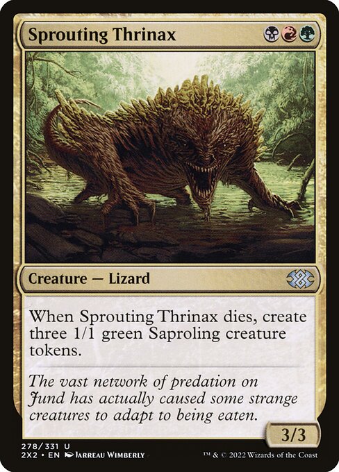 Sprouting Thrinax - Double Masters 2022 Magic card
