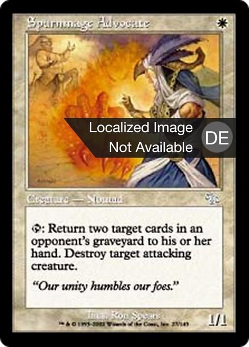Partisan des repoussmages (Spurnmage Advocate) - Commander 2011 (#33) - Illustrated by Ron Spears - Magic: The Gathering Card