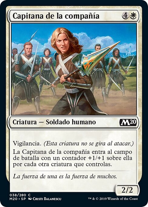 Capitana dello Squadrone (Squad Captain) - Core Set 2020 (#38) - Illustrated by Cristi Balanescu - Magic: The Gathering Card