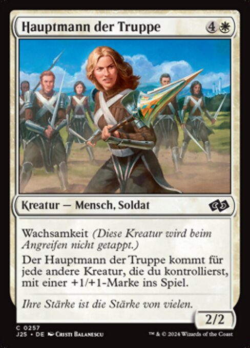 Capitana dello Squadrone (Squad Captain) - Foundations Jumpstart (#257) - Illustrated by Cristi Balanescu - Magic: The Gathering Card