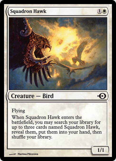 Squadron Hawk - Magic Online Promos (#39675) - Illustrated by Martina Pilcerova - Magic: The Gathering Card