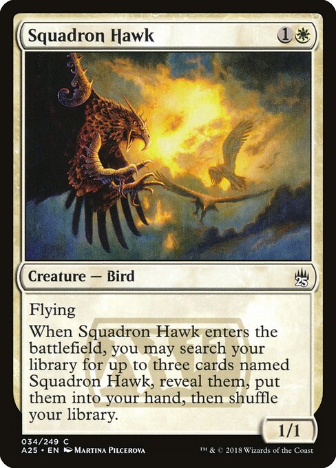 Squadron Hawk - Masters 25 Magic card
