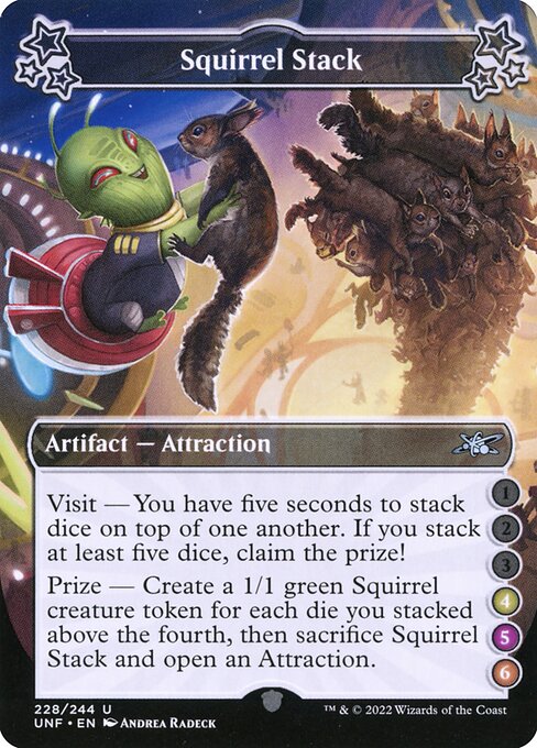 Squirrel Stack - Unfinity (#228f) - Illustrated by Andrea Radeck - Magic: The Gathering Card