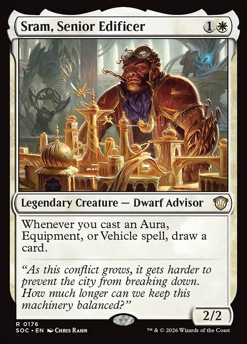 Sram, Senior Edificer - Secrets of Strixhaven Commander (#176) - Illustrated by Chris Rahn - Magic: The Gathering Card