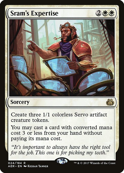 Sram's Expertise - Aether Revolt Magic card