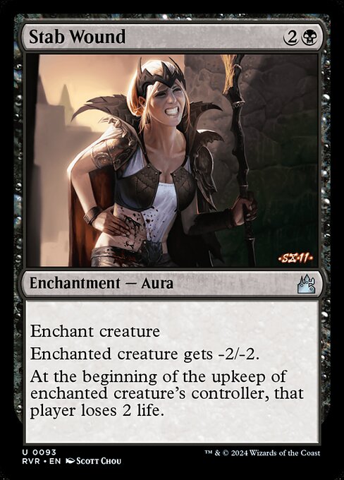 Stab Wound - Ravnica Remastered Magic card