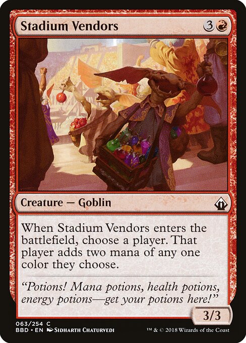 Stadium Vendors - Battlebond (#63) - Illustrated by Sidharth Chaturvedi - Magic: The Gathering Card