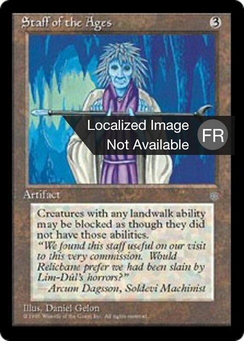 Bastone delle Ere (Staff of the Ages) - Ice Age (#340) - Illustrated by Daniel Gelon - Magic: The Gathering Card
