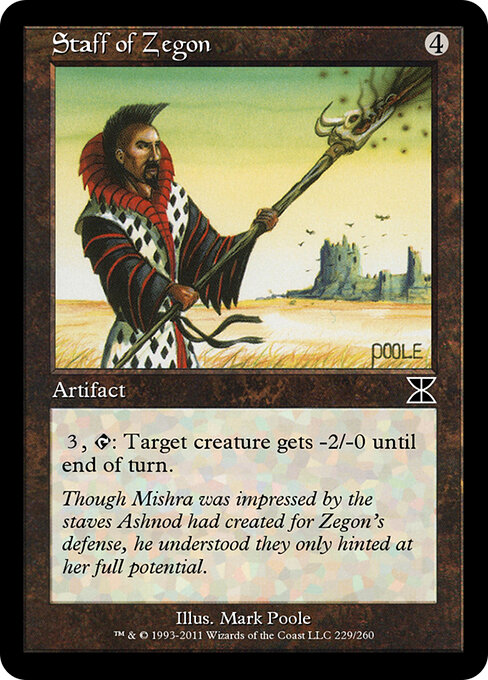 Staff of Zegon - Masters Edition IV Magic card