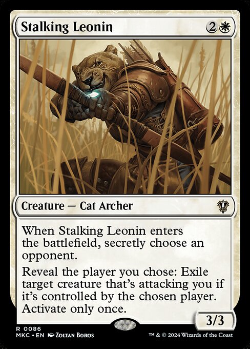 Stalking Leonin - Murders at Karlov Manor Commander Magic card