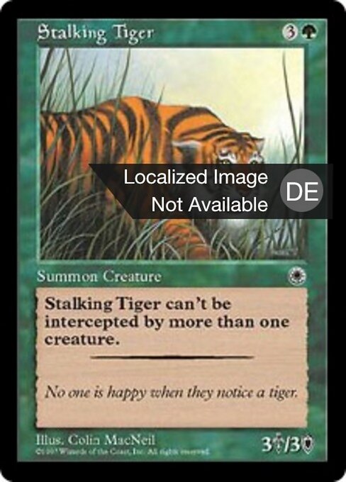 Tigre en chasse (Stalking Tiger) - Mirage (#243) - Illustrated by Terese Nielsen - Magic: The Gathering Card