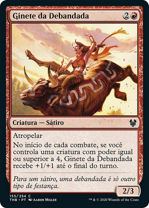 Chevaucheuse de la ruée (Stampede Rider) - Theros Beyond Death (#155) - Illustrated by Aaron Miller - Magic: The Gathering Card