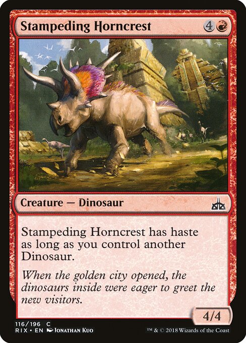 Stampeding Horncrest - Rivals of Ixalan Magic card