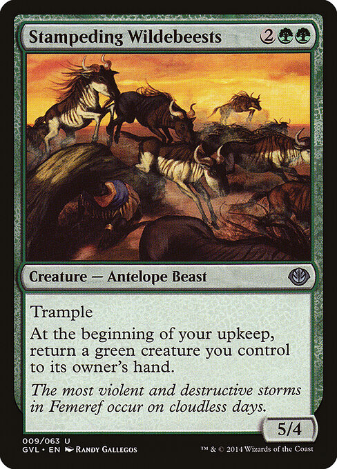 Stampeding Wildebeests - Duel Decks Anthology: Garruk vs. Liliana Magic card