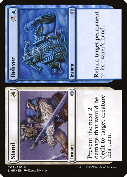 Stand // Deliver - Dominaria Remastered (#207) - Illustrated by David Martin - Magic: The Gathering Card