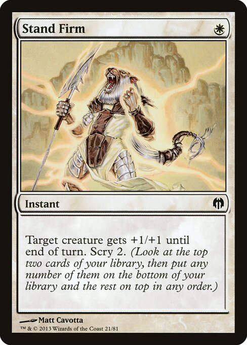 Stand Firm - Duel Decks: Heroes vs. Monsters Magic card