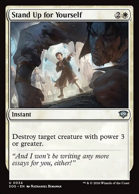 Stand Up for Yourself - Secrets of Strixhaven Magic card