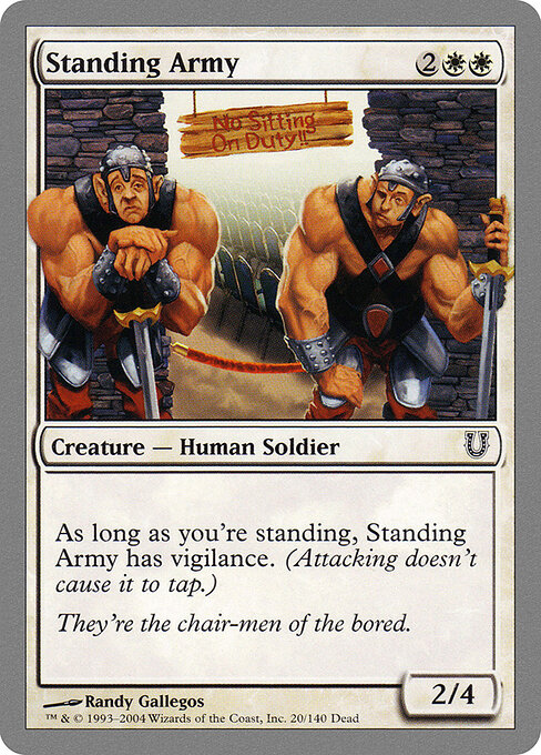 Standing Army - Unhinged Magic card