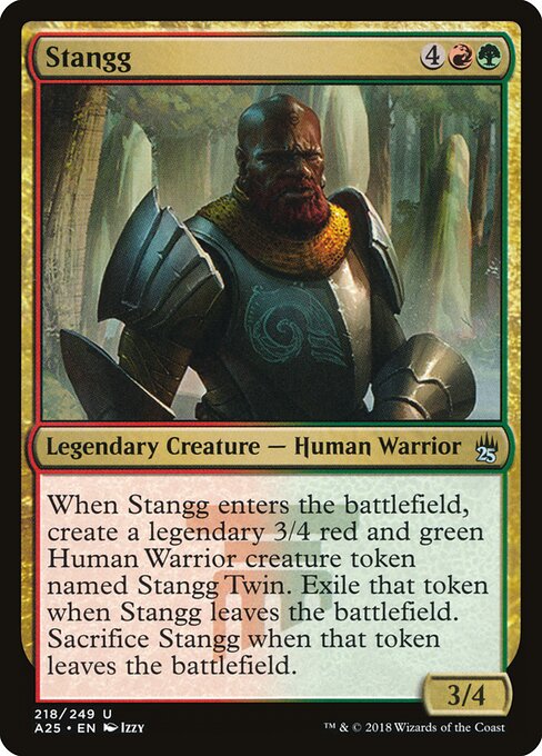 Stangg - Masters 25 (#218) - Illustrated by Izzy - Magic: The Gathering Card