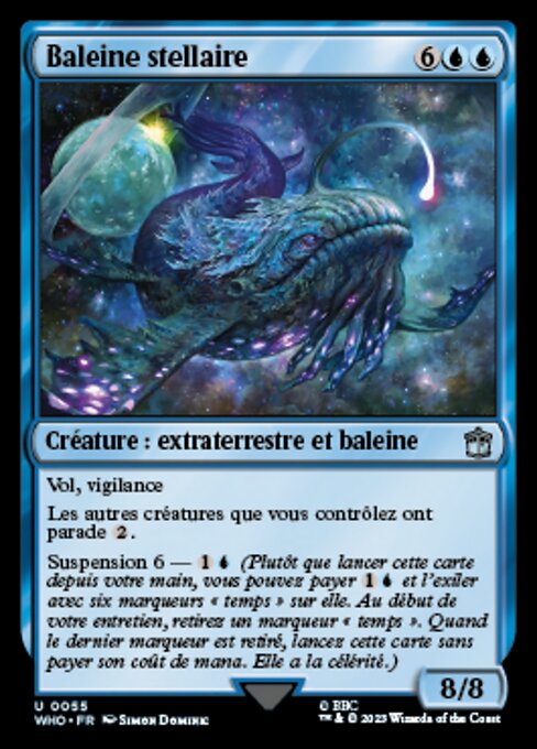 Baleine stellaire (Star Whale) - Doctor Who (#55) - Illustrated by Simon Dominic - Magic: The Gathering Card