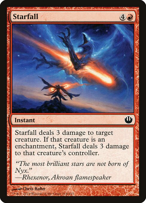 Starfall - Journey into Nyx (#114) - Illustrated by Chris Rahn - Magic: The Gathering Card