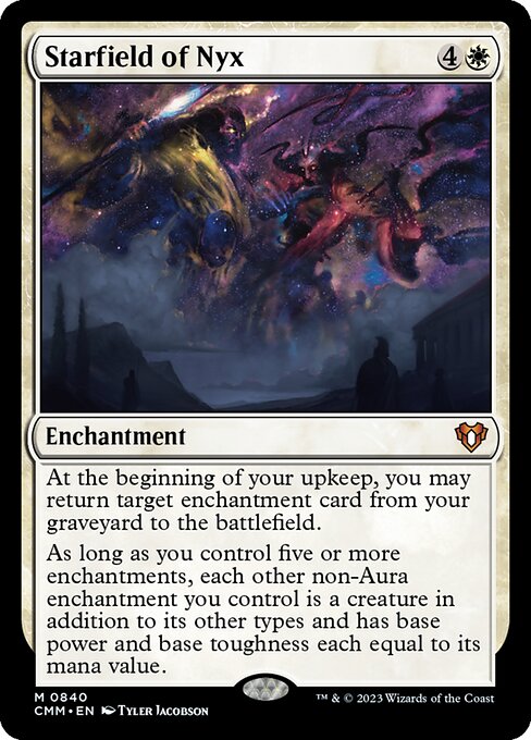 Starfield of Nyx - Commander Masters (#840) - Illustrated by Tyler Jacobson - Magic: The Gathering Card