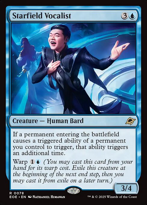 Starfield Vocalist - Edge of Eternities (#78) - Illustrated by Nathaniel Himawan - Magic: The Gathering Card
