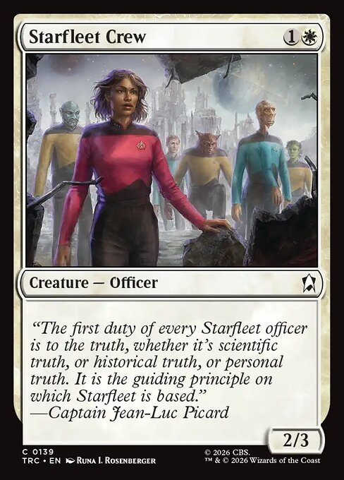 Starfleet Crew - Star Trek Commander (#139) - Illustrated by Runa I. Rosenberger - Magic: The Gathering Card