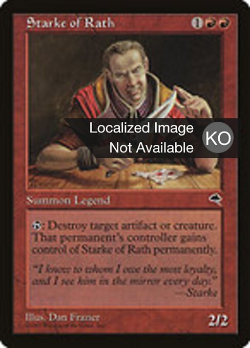 Starke le rajhi (Starke of Rath) - Tempest (#205) - Illustrated by Dan Frazier - Magic: The Gathering Card