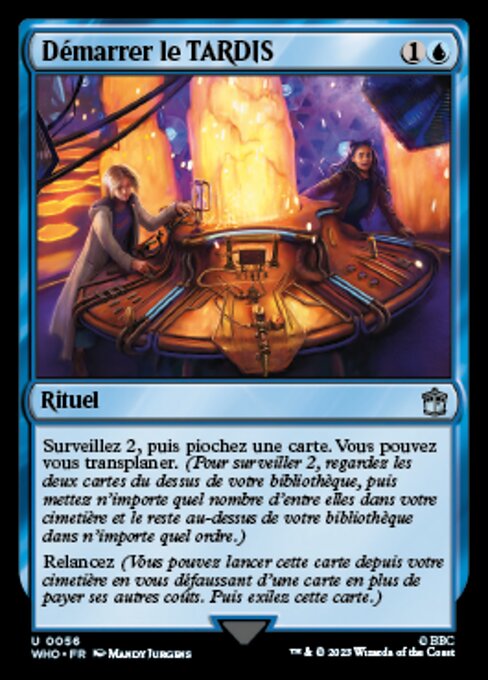 Démarrer le TARDIS (Start the TARDIS) - Doctor Who (#56) - Illustrated by Mandy Jurgens - Magic: The Gathering Card