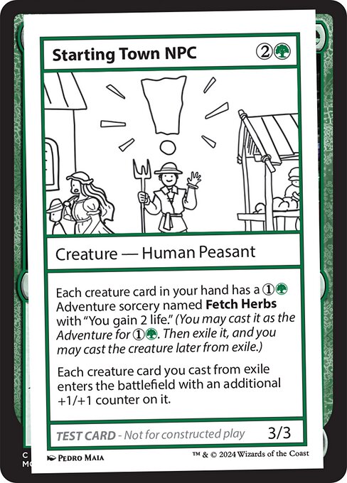 Starting Town NPC - Mystery Booster 2 (#585) - Illustrated by Pedro Maia - Magic: The Gathering Card