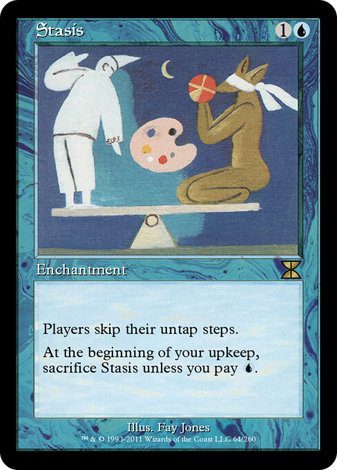 Stasis - Masters Edition IV (#64) - Illustrated by Fay Jones - Magic: The Gathering Card