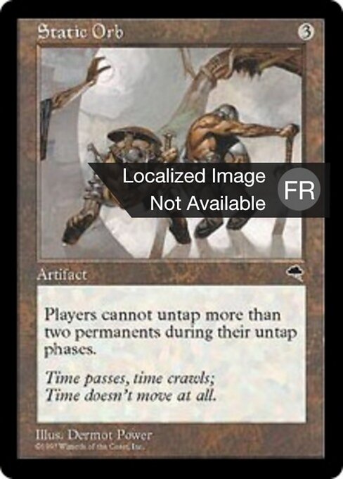 Orbe statique (Static Orb) - Tempest (#310) - Illustrated by Dermot Power - Magic: The Gathering Card