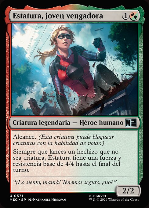 Estatura, joven vengadora (Stature, Young Avenger) - Marvel Super Heroes Commander (#571) - Illustrated by Nathaniel Himawan - Magic: The Gathering Card