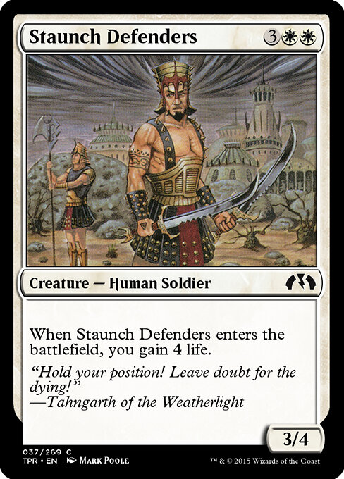 Staunch Defenders - Tempest Remastered Magic card