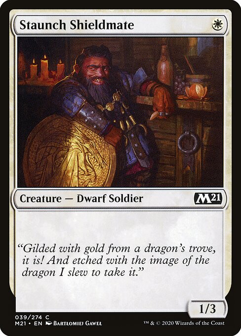 Staunch Shieldmate - Core Set 2021 Magic card