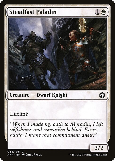 Steadfast Paladin - Adventures in the Forgotten Realms Magic card