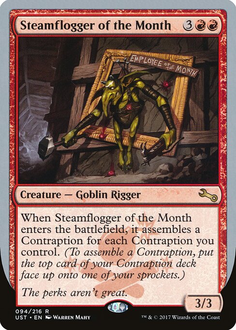 Steamflogger of the Month - Unstable (#94) - Illustrated by Warren Mahy - Magic: The Gathering Card
