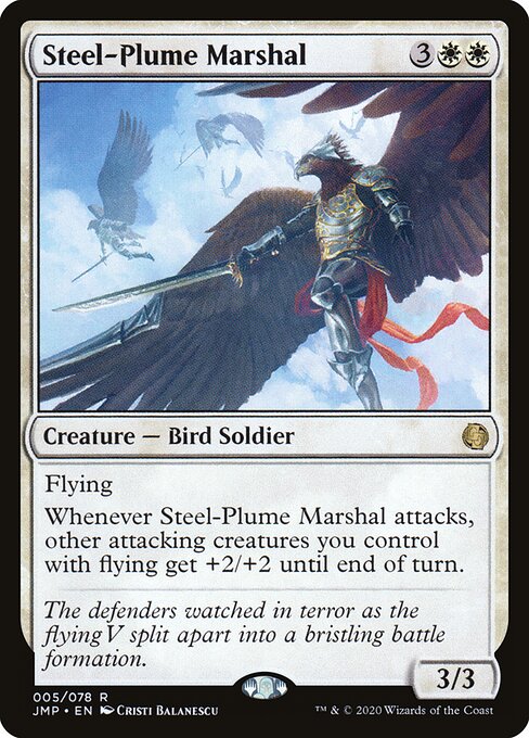 Steel-Plume Marshal - Jumpstart (#5) - Illustrated by Cristi Balanescu - Magic: The Gathering Card