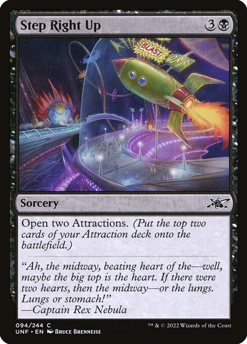 Step Right Up - Unfinity (#94) - Illustrated by Bruce Brenneise - Magic: The Gathering Card